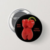 Rot - heißer Chili-Pfeffer Button (Vorne & Hinten)
