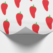 Rot - heißer Chili-Pfeffer Geschenkpapier (Ecke)