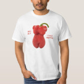 Rot - heißer Chili-Pfeffer T-Shirt (Vorderseite)
