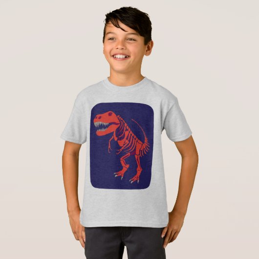Rot - heißes T-Rex T-Shirt (Vorne ganz)