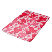 Rot, Herz, Herz, Lachen, Stern, Lächeln, Rosa, Lie Badematte (Schrägansicht)