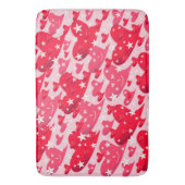 Rot, Herz, Herz, Lachen, Stern, Lächeln, Rosa, Lie Badematte (Vorderseite Vertikal)