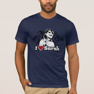 Rot Herz I Sarah-Wirbel b/w T-Shirt