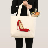 Rot-High-Heels Jumbo Stoffbeutel (Vorderseite (Produkt))