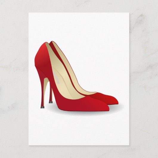 Rot-High-Heels Postkarte (Vorderseite)