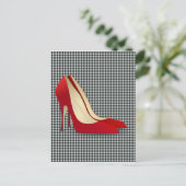 Rot-High-Heels Postkarte (Stehend Vorderseite)