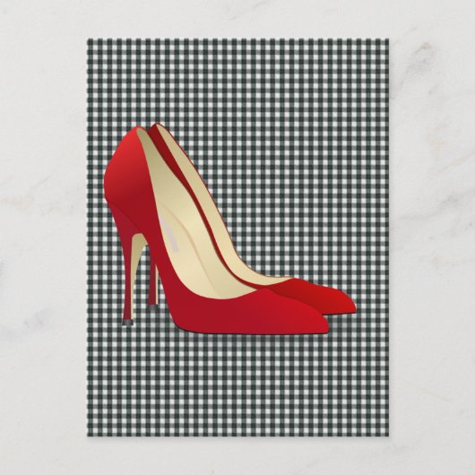 Rot-High-Heels Postkarte (Vorderseite)