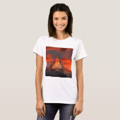 Rot-Himmel der Gebirgsschweiz Matterhorn Zermatt T-Shirt (Vorne ganz)