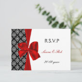 Rot, Hochzeit rsvp Karten Standard 3,5 x 5 (Stehend Vorderseite)