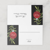  | Rot | Hochzeitsempfang Platzkarte (Außenseite Aufgefaltet)