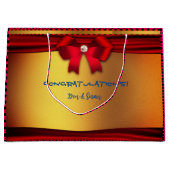 Rot - Hochzeitsfeier & noch mehr - Große Geschenkt Geschenktüte (Vorderseite)