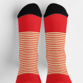 Rot + Horizontale Streifen Socken (Oben)