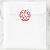 Rot - Hörstörungen Runder Aufkleber (Tasche)