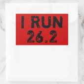 Rot I Run 26.2 Aufkleber (Tasche)