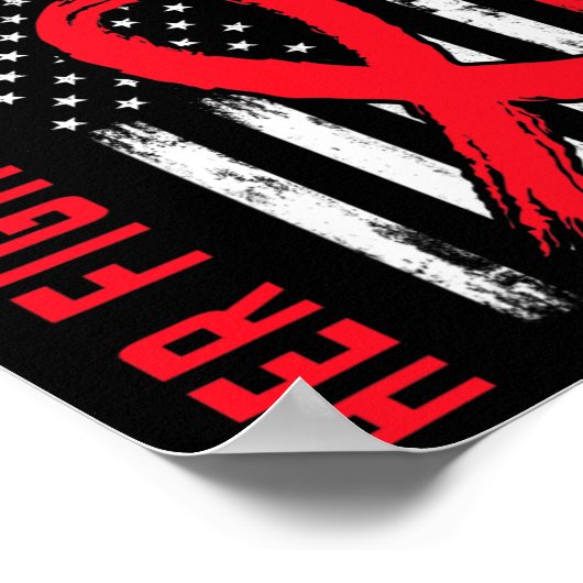 Rot ihr Kampf Tante Herzerkrankung Aufklärung Usa Poster (Ecke)