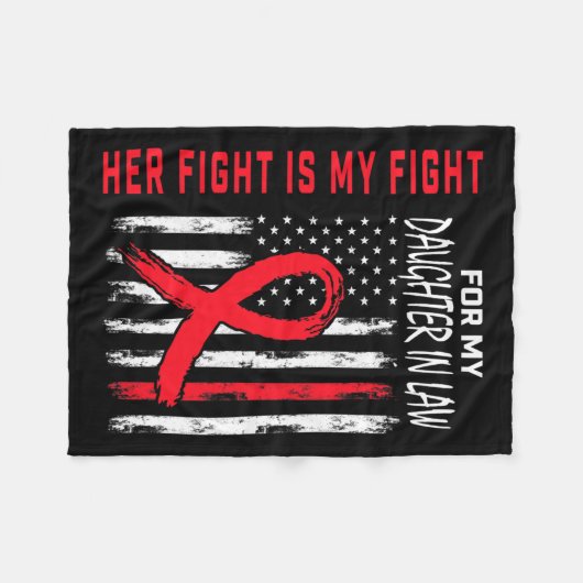 Rot ihre Kampflöte im Jura Herzkrankheiten uns Fla Fleecedecke (Vorderseite (Horizontal))