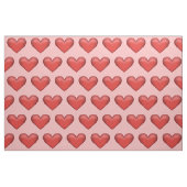 Rot illustrierte Herzen Muster Stoff (Fat Quarter (45,7 x 55,9 cm))
