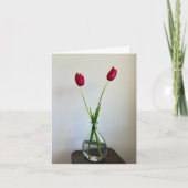 Rot im Frühling Dankeskarte (Vorderseite)