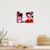 Rot im Gesicht Poster (Küche)