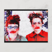 Rot im Gesicht Postkarte (Vorderseite)