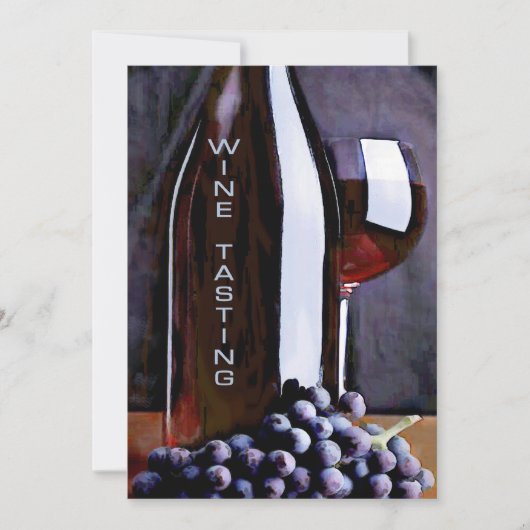 Rot im Schatten Weinprobe Einladung (Vorderseite)