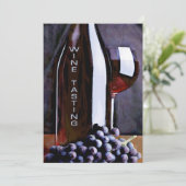Rot im Schatten Weinprobe Einladung (Stehend Vorderseite)