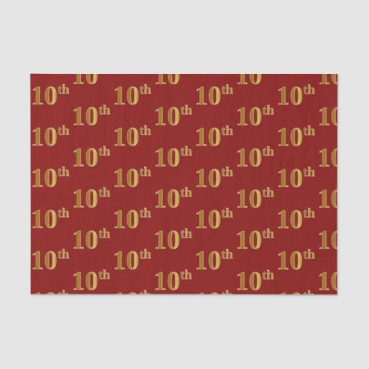 Rot, Imitate Gold 10. (10.) Event Tissue Paper Seidenpapier (Vorderseite)