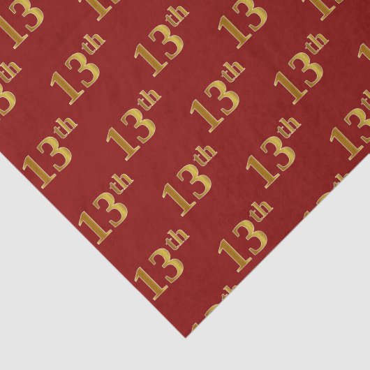 Rot, Imitate Gold 13. (Dreizehnte) Veranstaltung Seidenpapier (Ausschnitt)