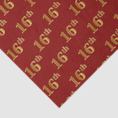 Rot, Imitate Gold 16. (sechzehnte) Event Tissue Pa Seidenpapier (Ausschnitt)