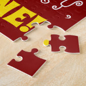 Rot, Imitate Gold 52. Geburtstag + Individuelle Na Puzzle (Seite)