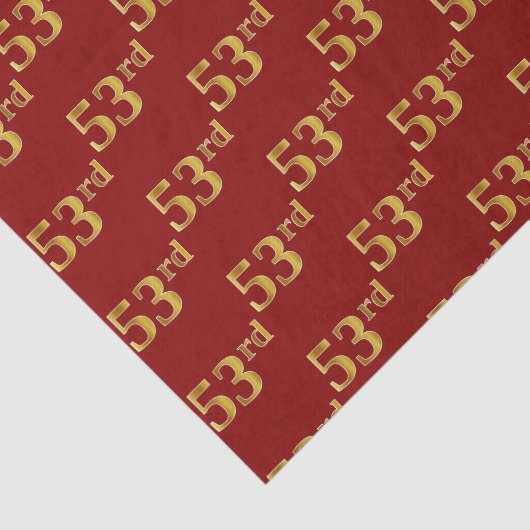 Rot, Imitate Gold 53. (Dritundfünfzigste) Veransta Seidenpapier (Ausschnitt)
