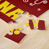 Rot, Imitate Gold 53. Geburtstag + Individuelle Na Puzzle (Seite)