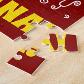 Rot, Imitate Gold 58. Geburtstag + Individuelle Na Puzzle (Seite)