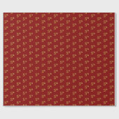 Rot, Imitate Gold 5. (Fünfte) Event-Umschlagpapier Geschenkpapier (Flach)