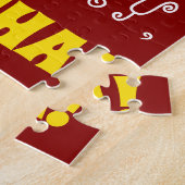 Rot, Imitate Gold 62. Geburtstag + Individuelle Na Puzzle (Seite)