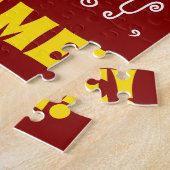 Rot, Imitate Gold 75. Geburtstag + Individuelle Na Puzzle (Seite)