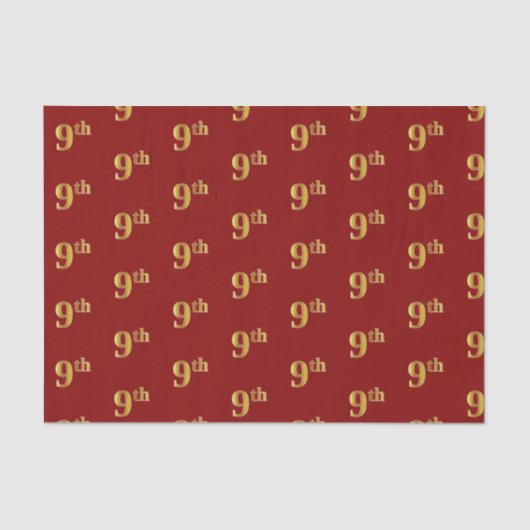 Rot, Imitate Gold 9. (9.) Event Tissue Paper Seidenpapier (Vorderseite)