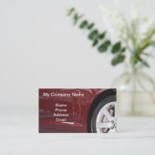 Rot importiertes Luxusauto Visitenkarte (Stehend Vorderseite)