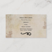 Rot in Aquarellfarbe mit Blume Visitenkarte (Rückseite)