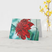 Rot in der Fury Grußkarte Karte (Gelbe Blume)