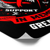 Rot in Erinnerung an die große Grandpa-Herzkrankhe Poster (Ecke)