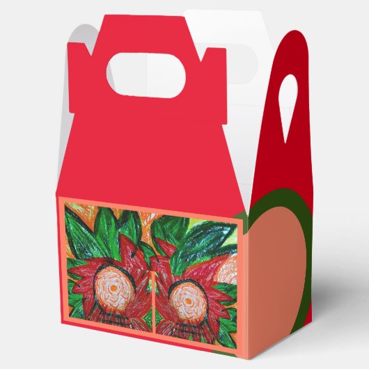 Rot indonesisch geschenkschachtel (Geöffnet)