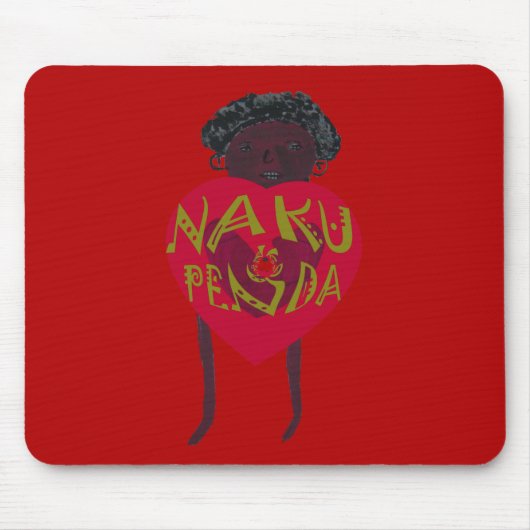 Rot ist die Farbe des Liebe-Mauspolsters Mousepad (Vorne)