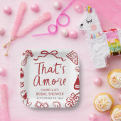 Rot Italienisch Das ist Amore Pizza Pasta Brautpar Pappteller (Party)