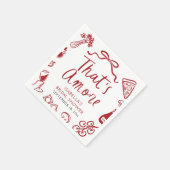 Rot Italienisch Das ist Amore Pizza Pasta Brautpar Serviette (Ecke)