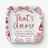 Rot Italienisch Das ist Pizza Probe Dinner Pappteller (Vorderseite)