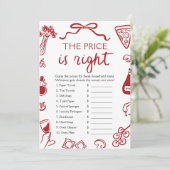Rot Italienisch Der Preis ist das richtige Brautpa Einladung (Stehend Vorderseite)