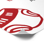 Rot-Italienisch Niedlich Ciao Bambino Babydusche W Poster (Ecke)