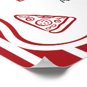 Rot-Italienisch Niedlich Ciao Bambino Babydusche W Poster (Ecke)