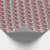 ROT-KARDINAL GESCHENKPAPIER (Ecke)